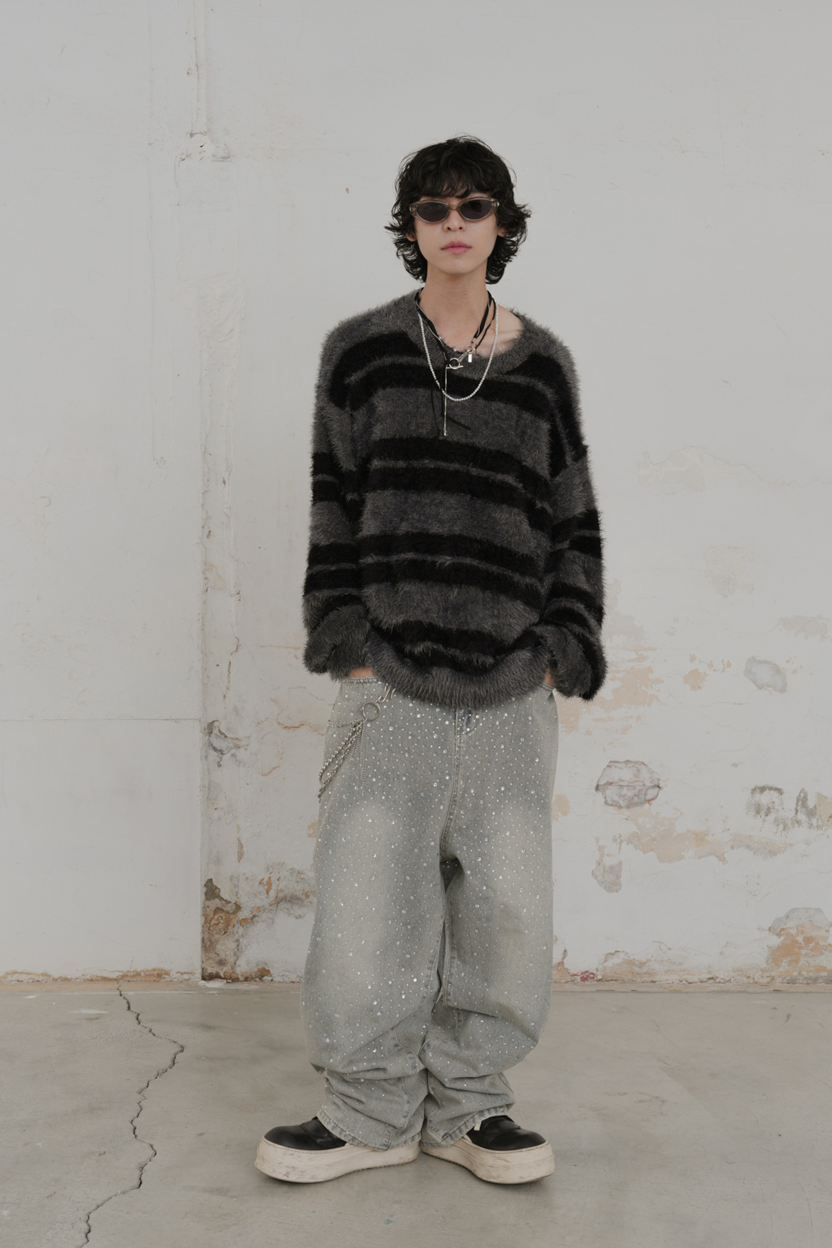 Diamond Wide Pants #牛仔褲