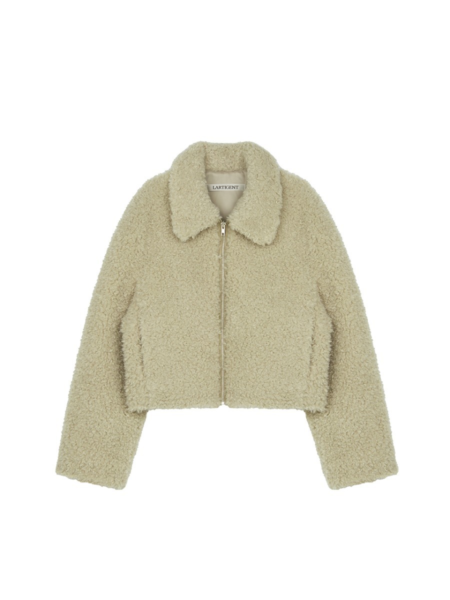 LARTIGENT L21 FAUX CROP FUR JACKET