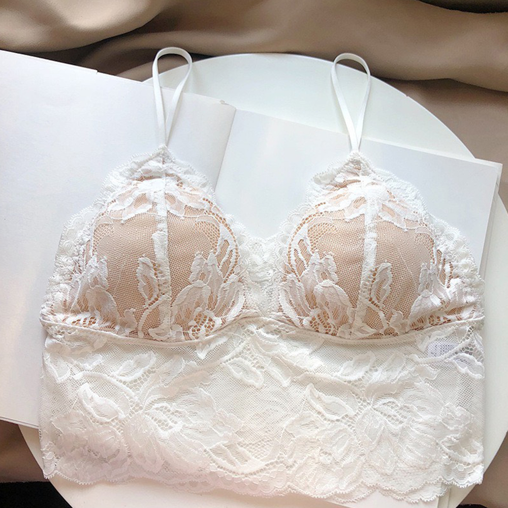 Serene牛奶柔滑蕾絲背心 Bra Top - 3色 (背心+內褲)