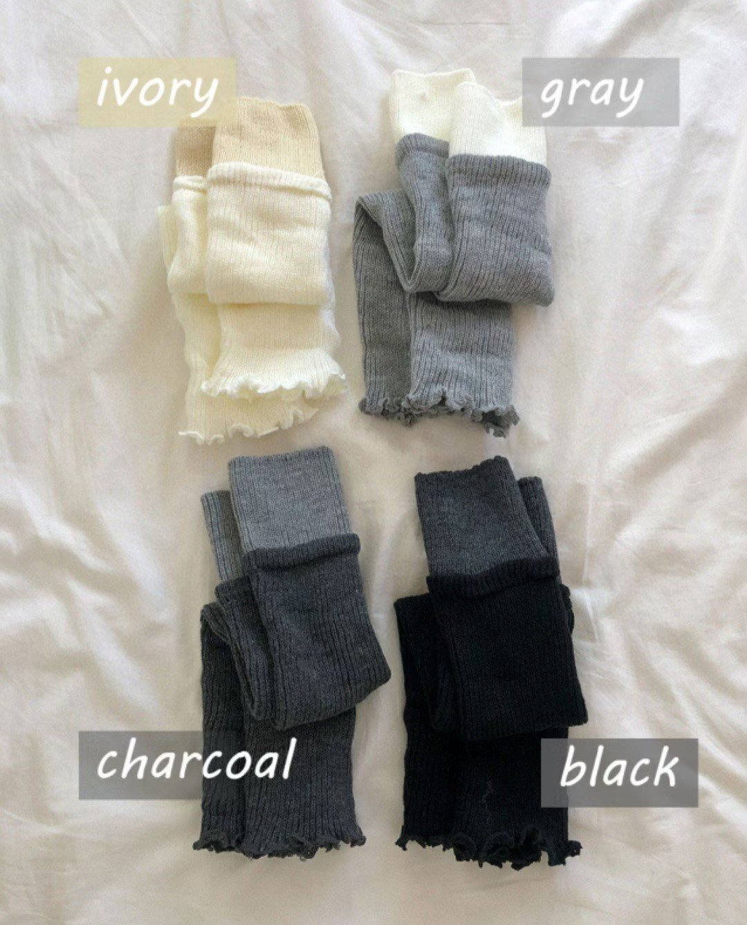 CT5376 4色新款撞色拼接襪套 (任選2對$88)