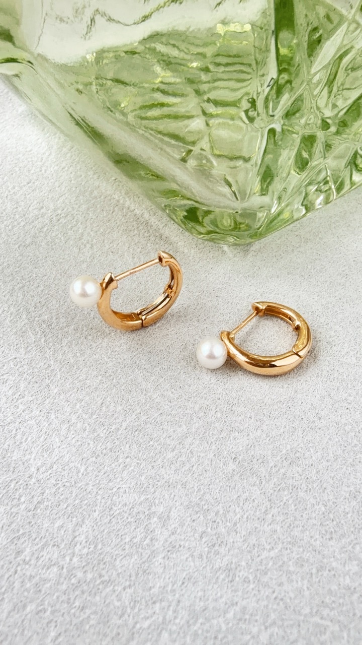 千穗｜珍珠耳圈