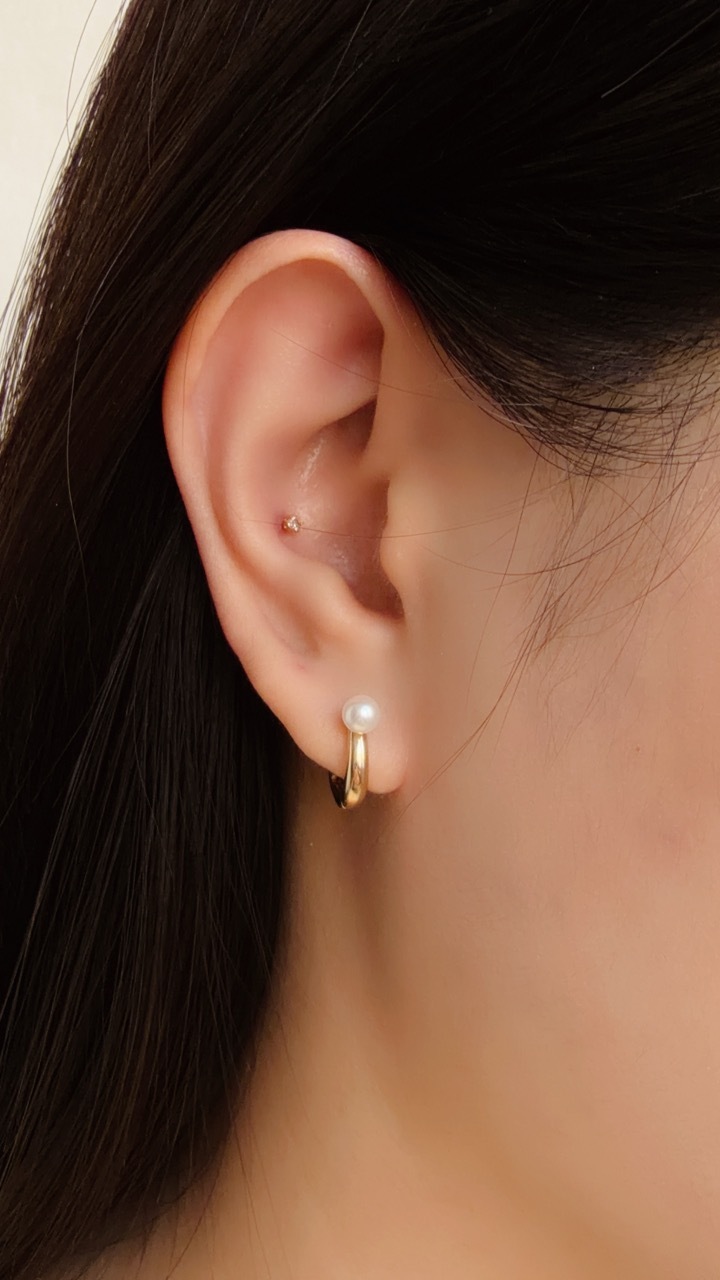 千穗｜珍珠耳圈