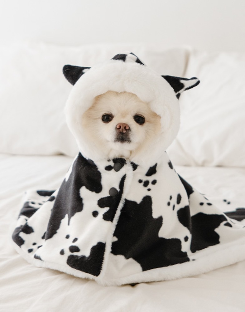 Noutti 乳牛風披風毯