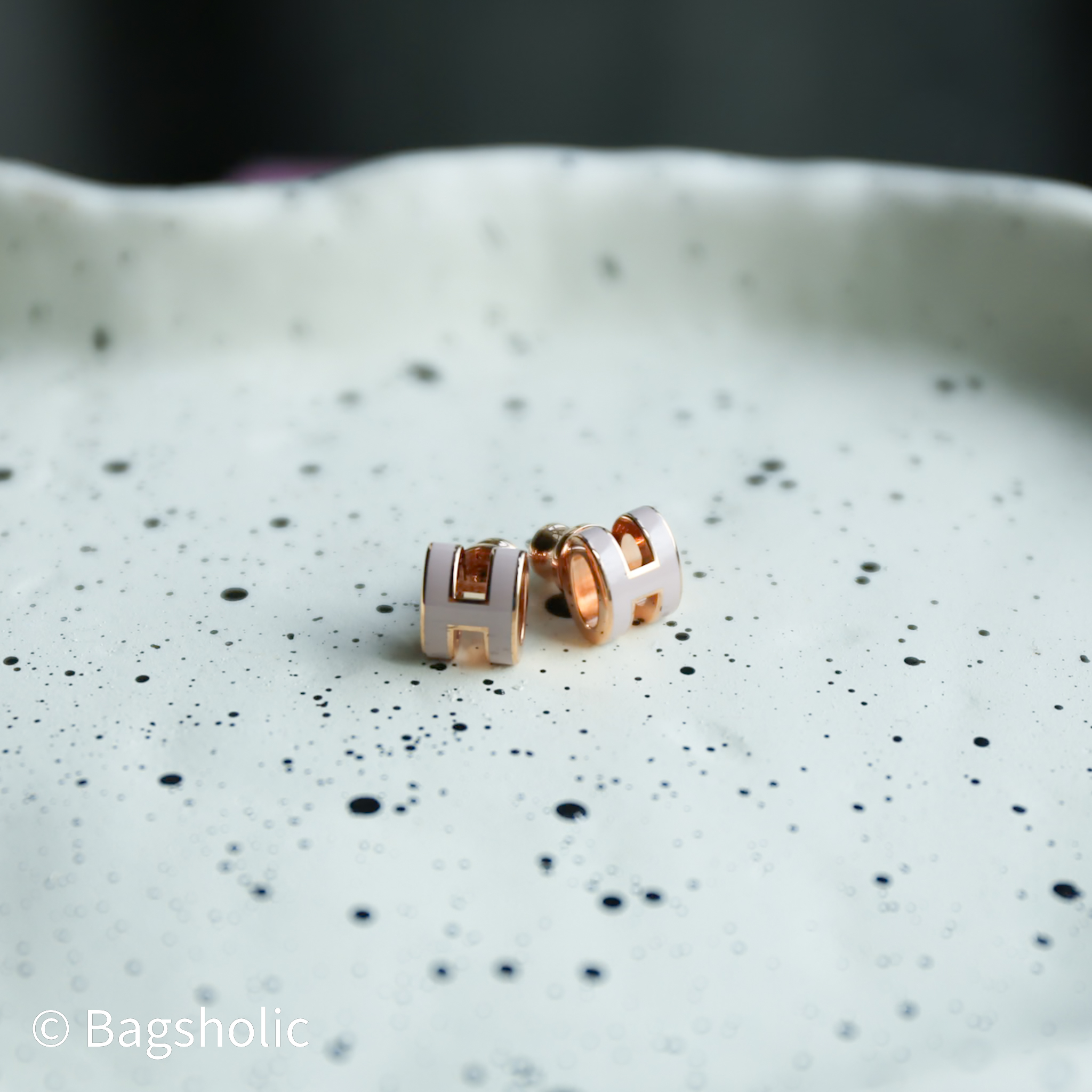 Hermes PopH mini Earrings (F2 Poudre ) RGHW