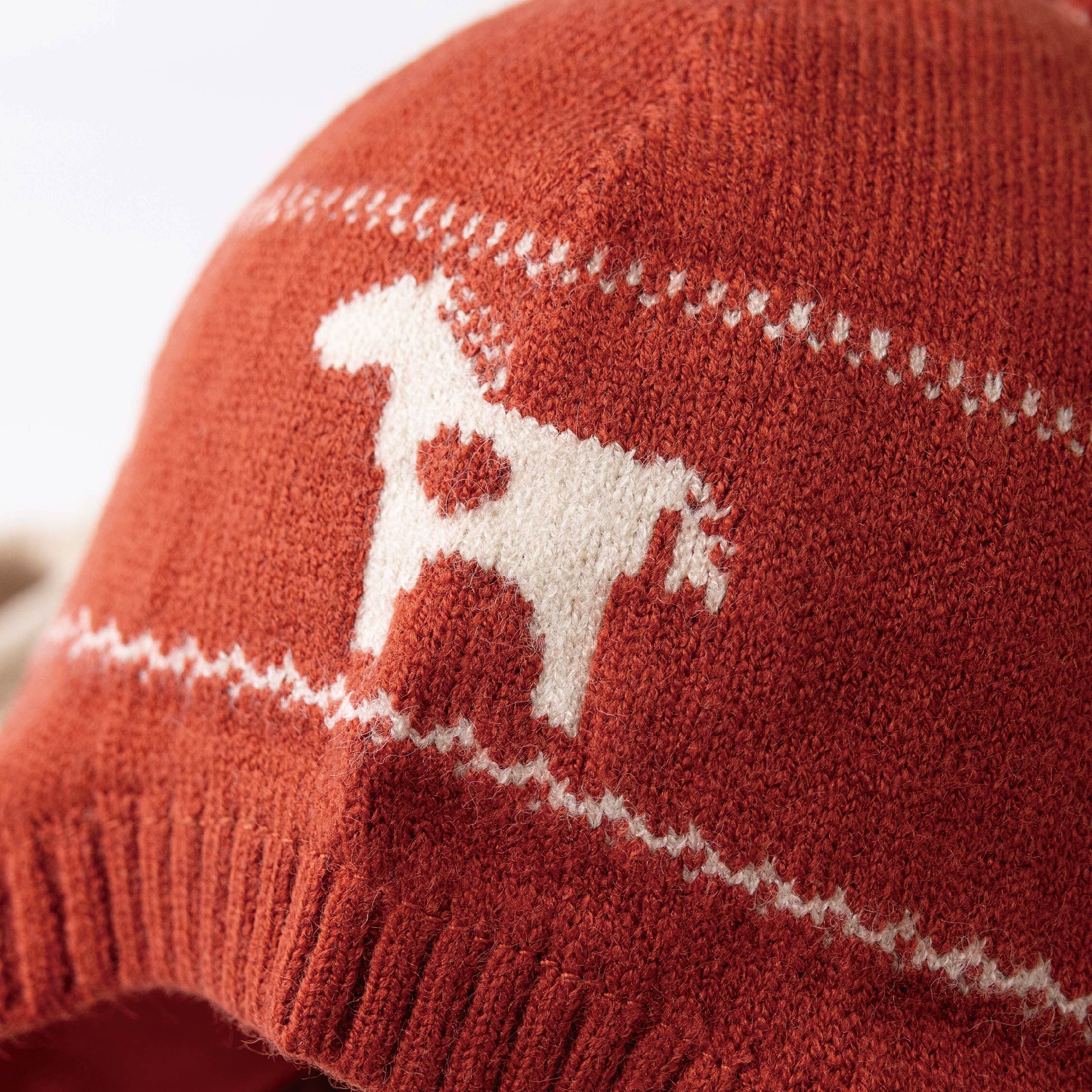 【JA1582】小馬圖騰寶寶護耳毛帽