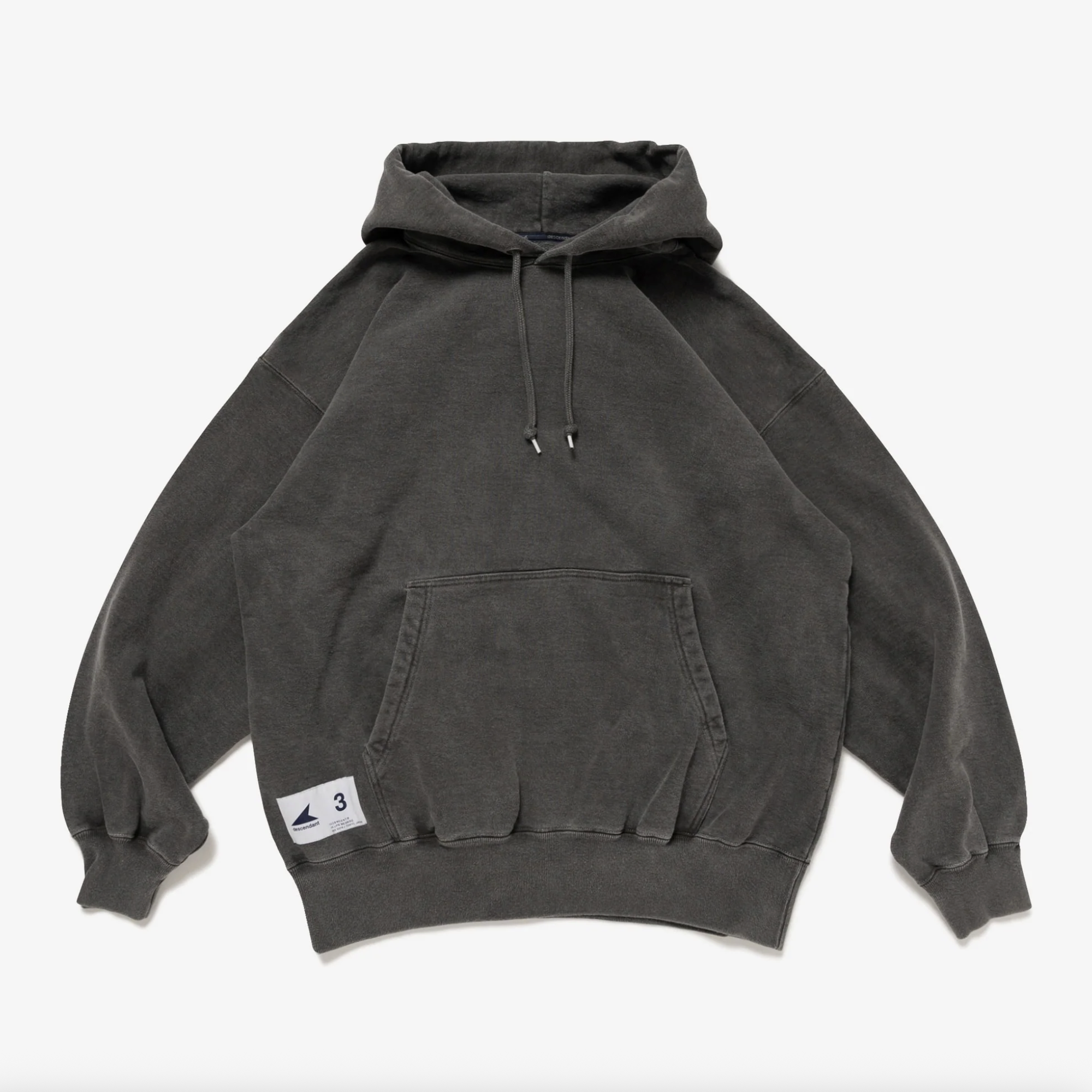 -(B07)-DESCENDANT CACHALOT HOODY PIGMENT DYE DCDT 鯨魚 水洗刷色 帽T 黑/藍-252ATDS-CSM02