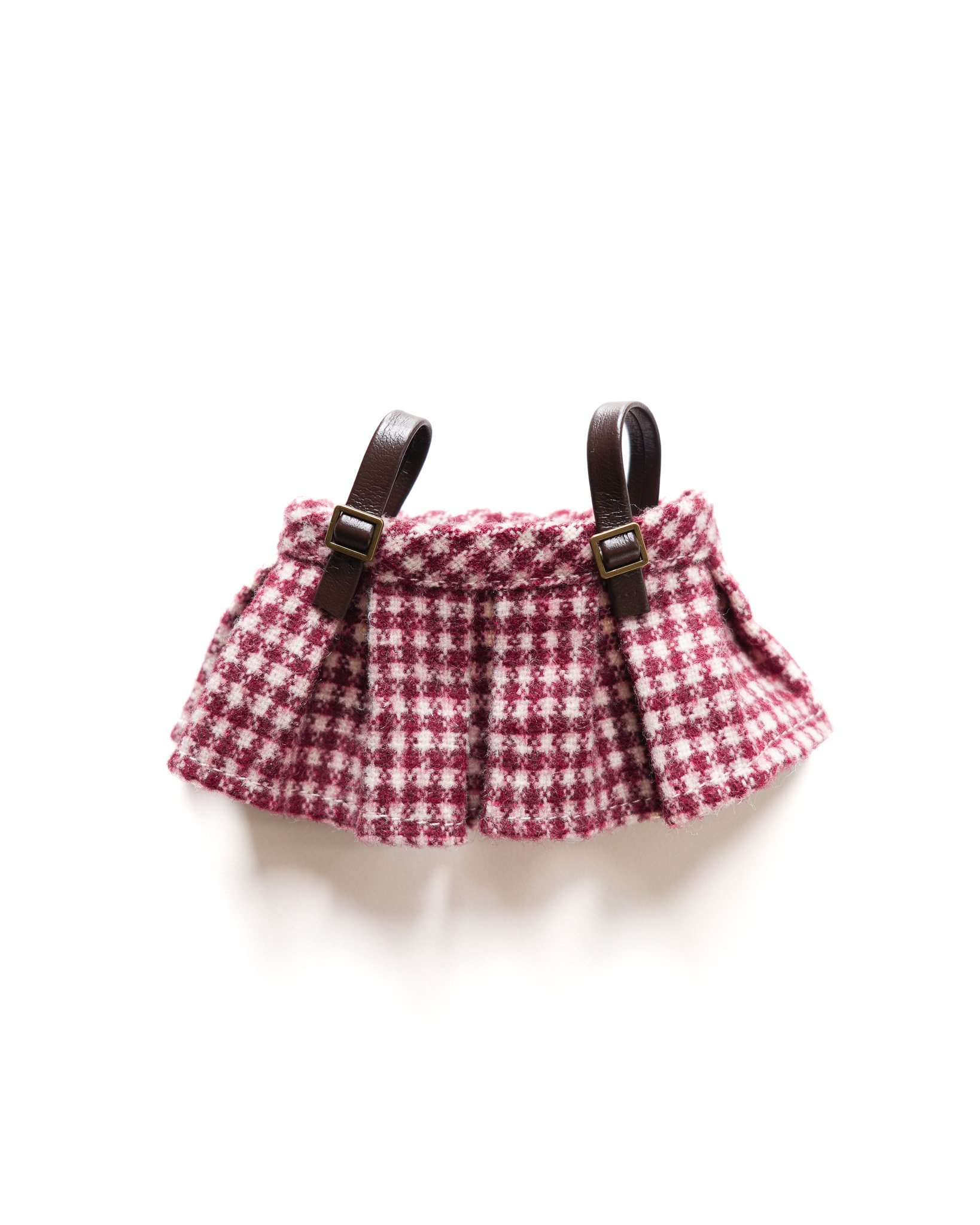 娃娃英倫風格紋吊帶裙