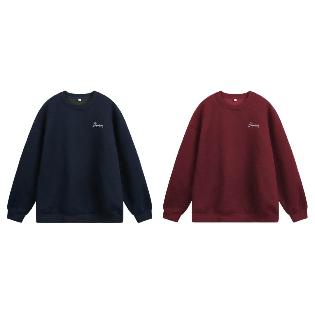 重磅草寫刺繡大學T MW3967