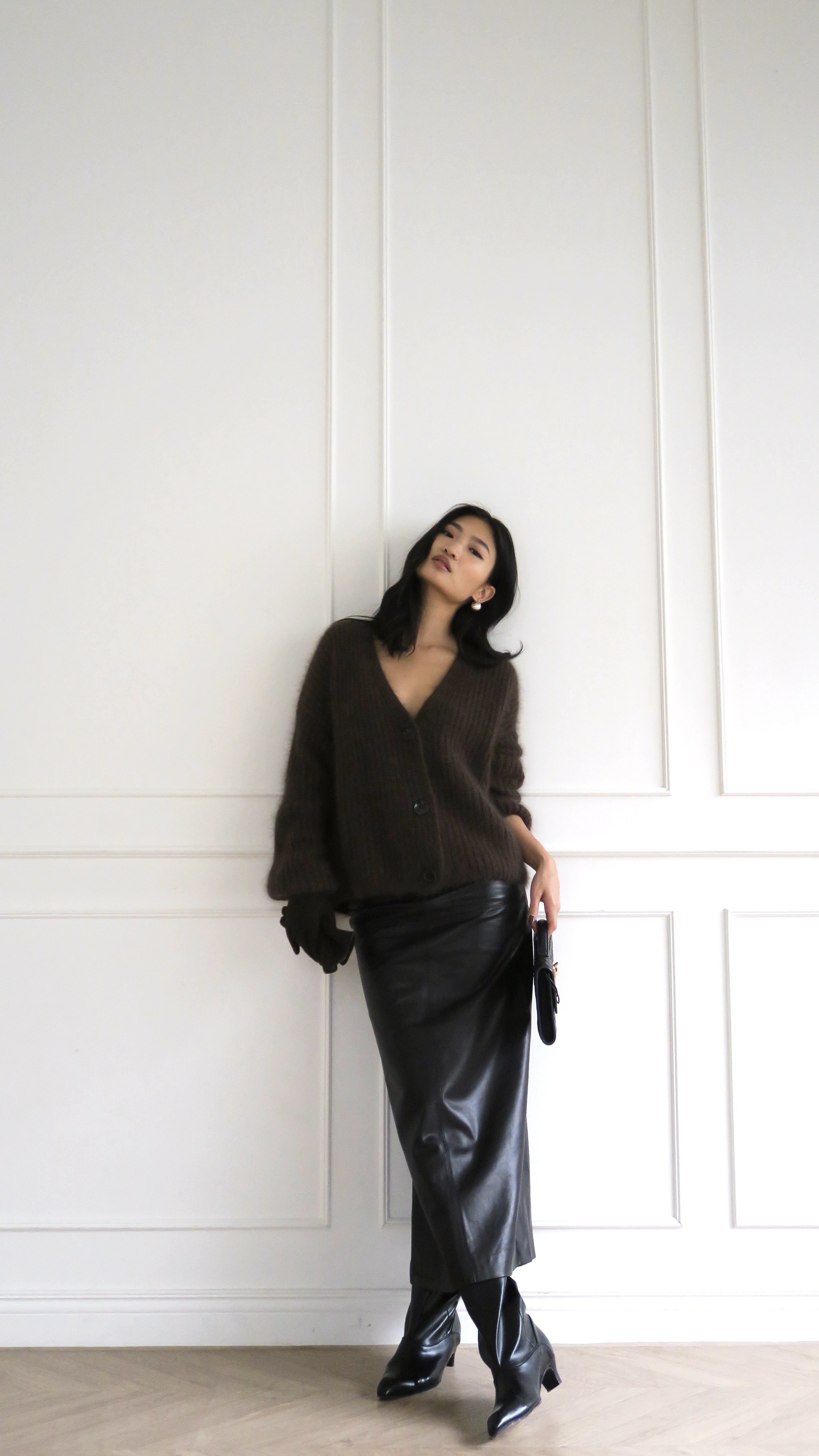 兔毛+羊毛針織外套