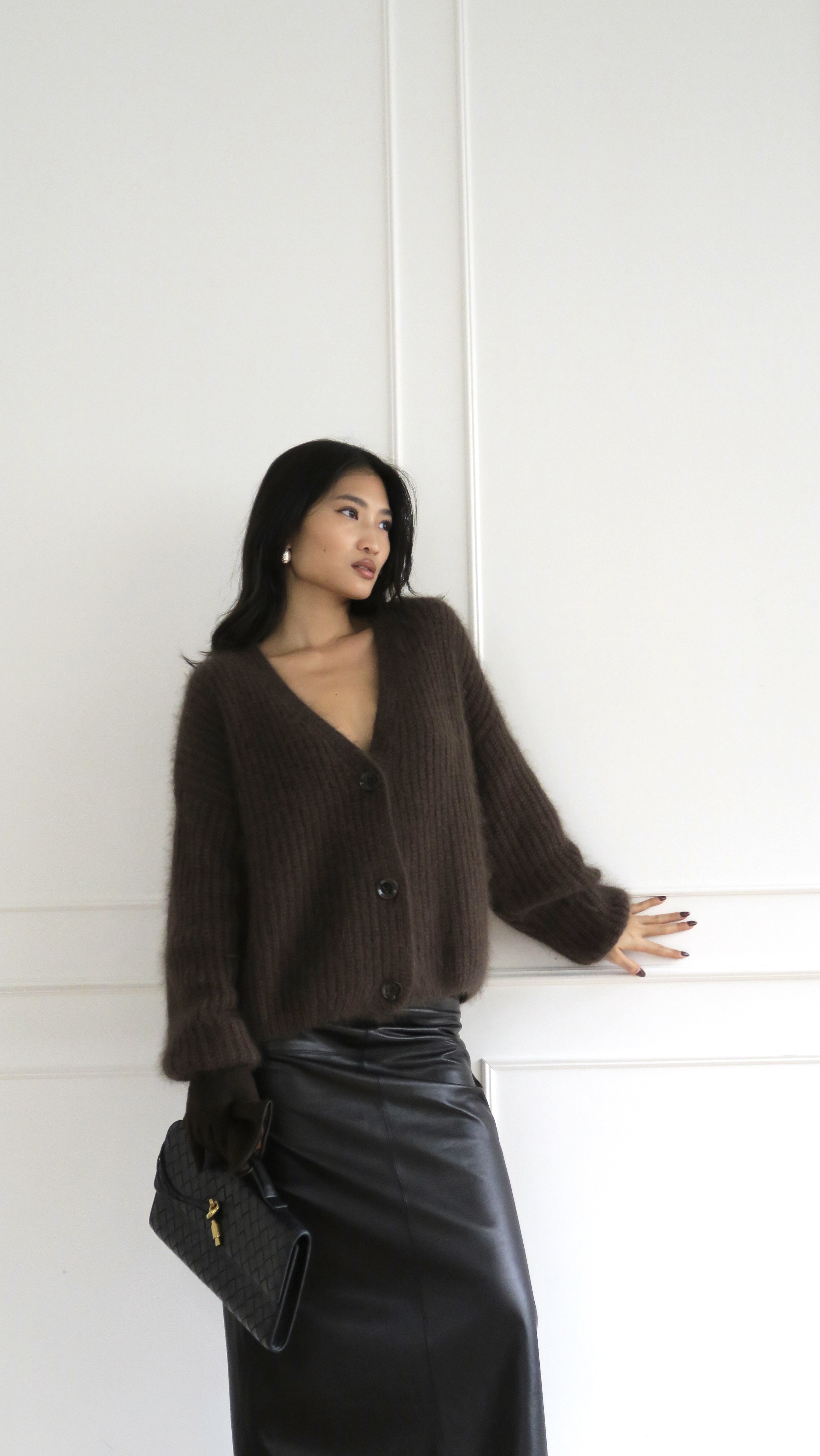 兔毛+羊毛針織外套