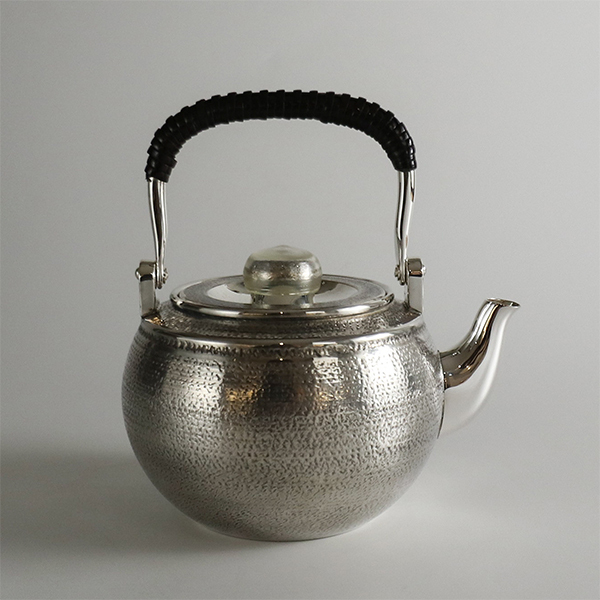 【大淵銀器】丸型 純銀急須 0.3L