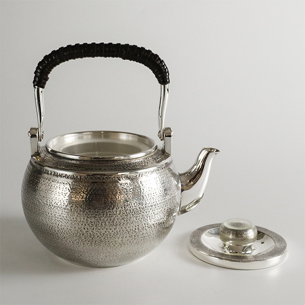 純銀製 丸形 唐木手 急須 銀瓶 煎茶道具 original.jpg?1765355207=&
