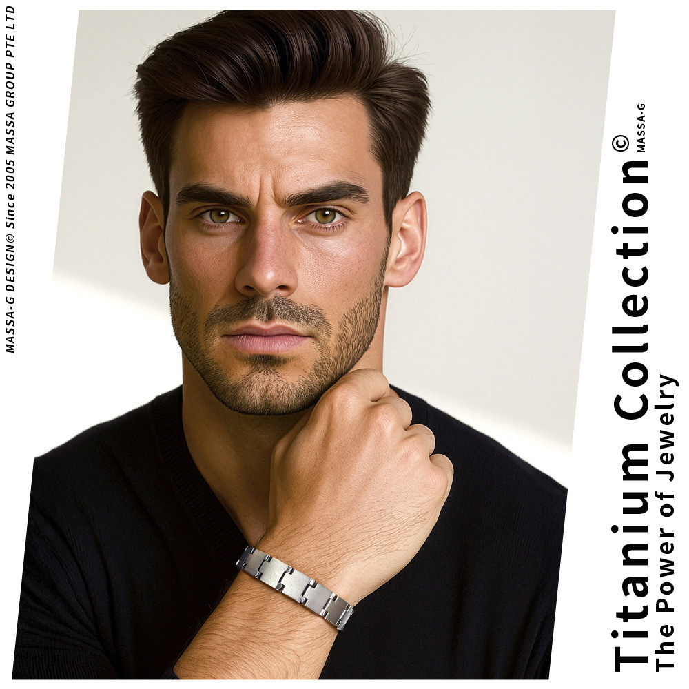 MASSA-G【奧林帕斯Olympus】純鈦能量手環(4個金屬鍺)