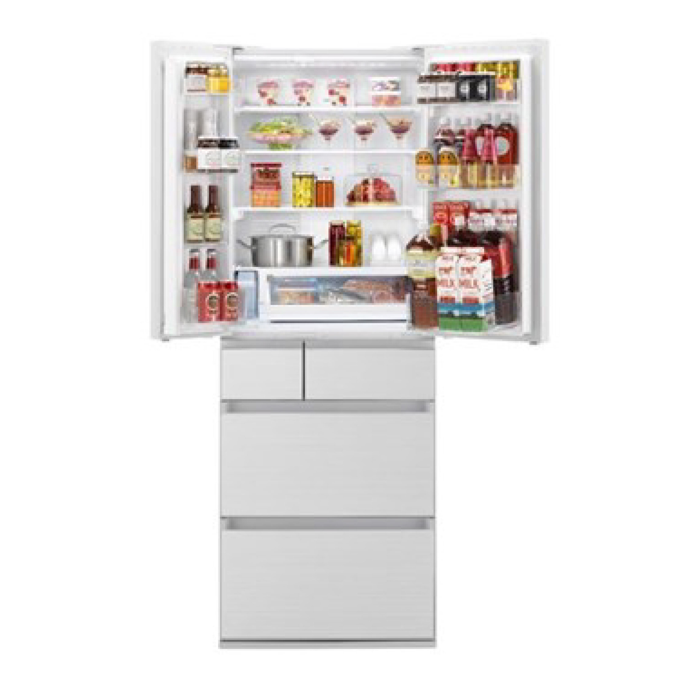 Panasonic 樂聲牌 NR-F507HX-WA ECONAVI 智慧節能六門雪櫃 (閃亮白)