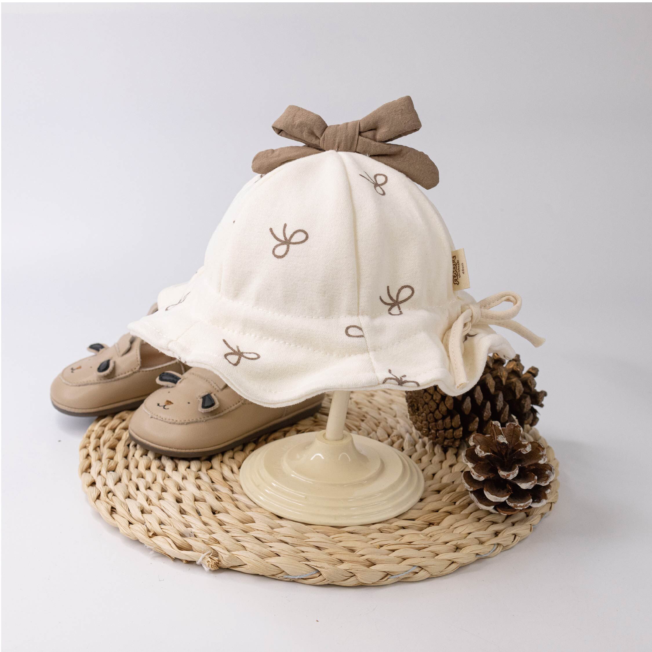 【JA1567】可可蝴蝶結寶寶遮陽帽