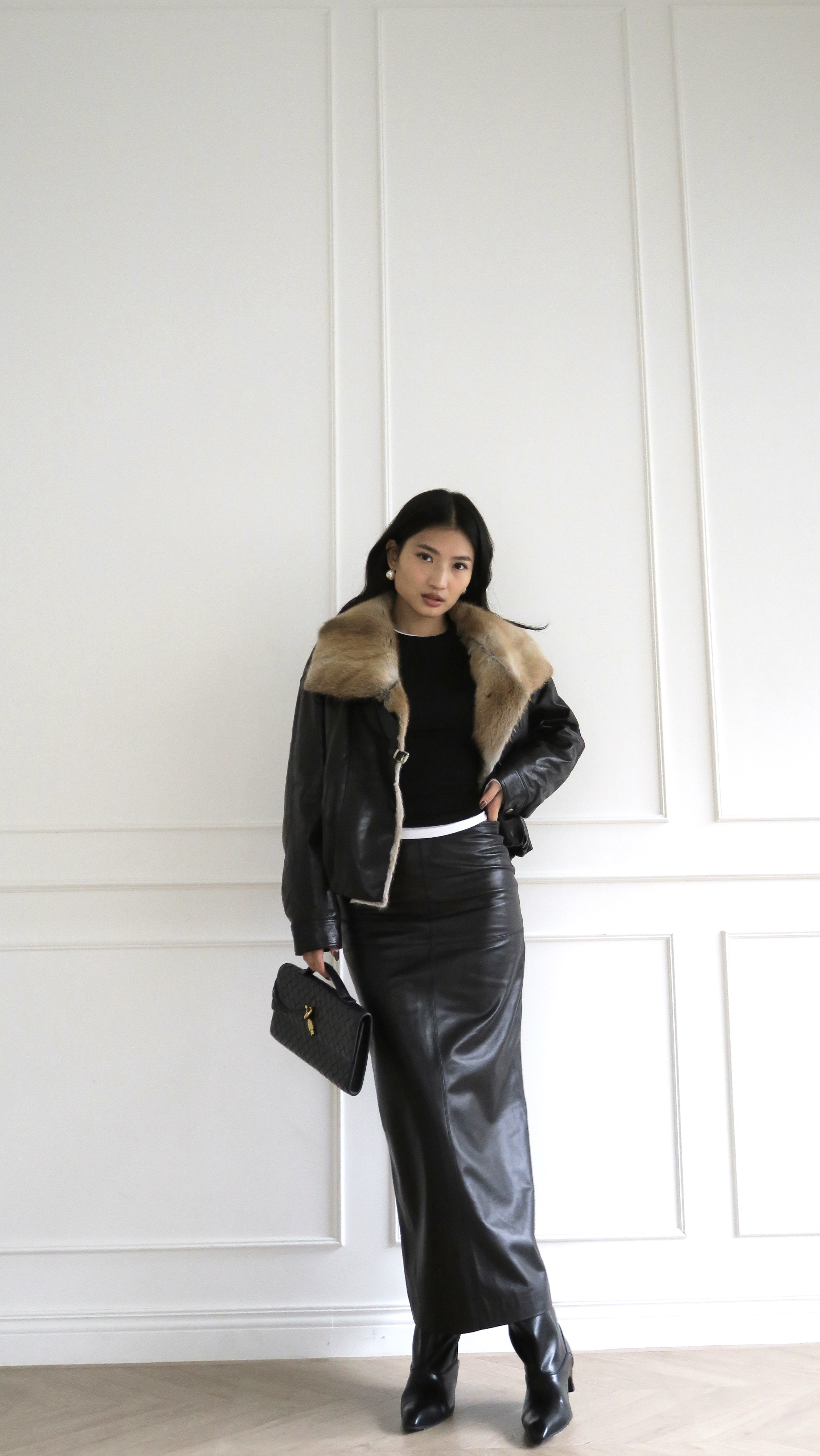 撞色拼接套裙-單上衣