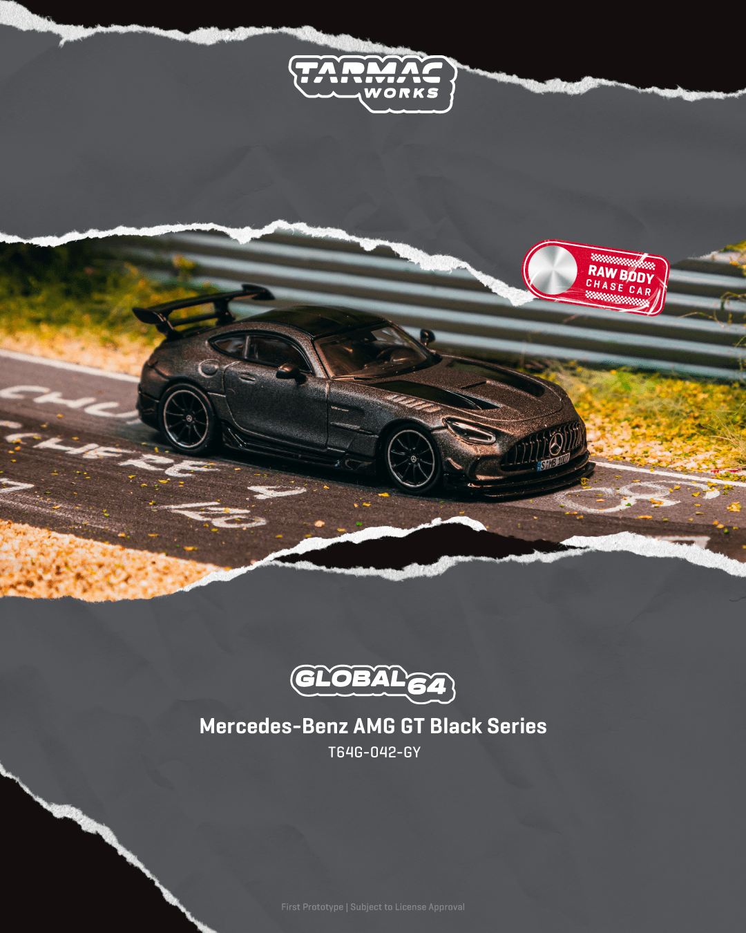 PO-$84 * TARMAC * 1:64 Mercedes-Benz AMG GT Black Series Grey