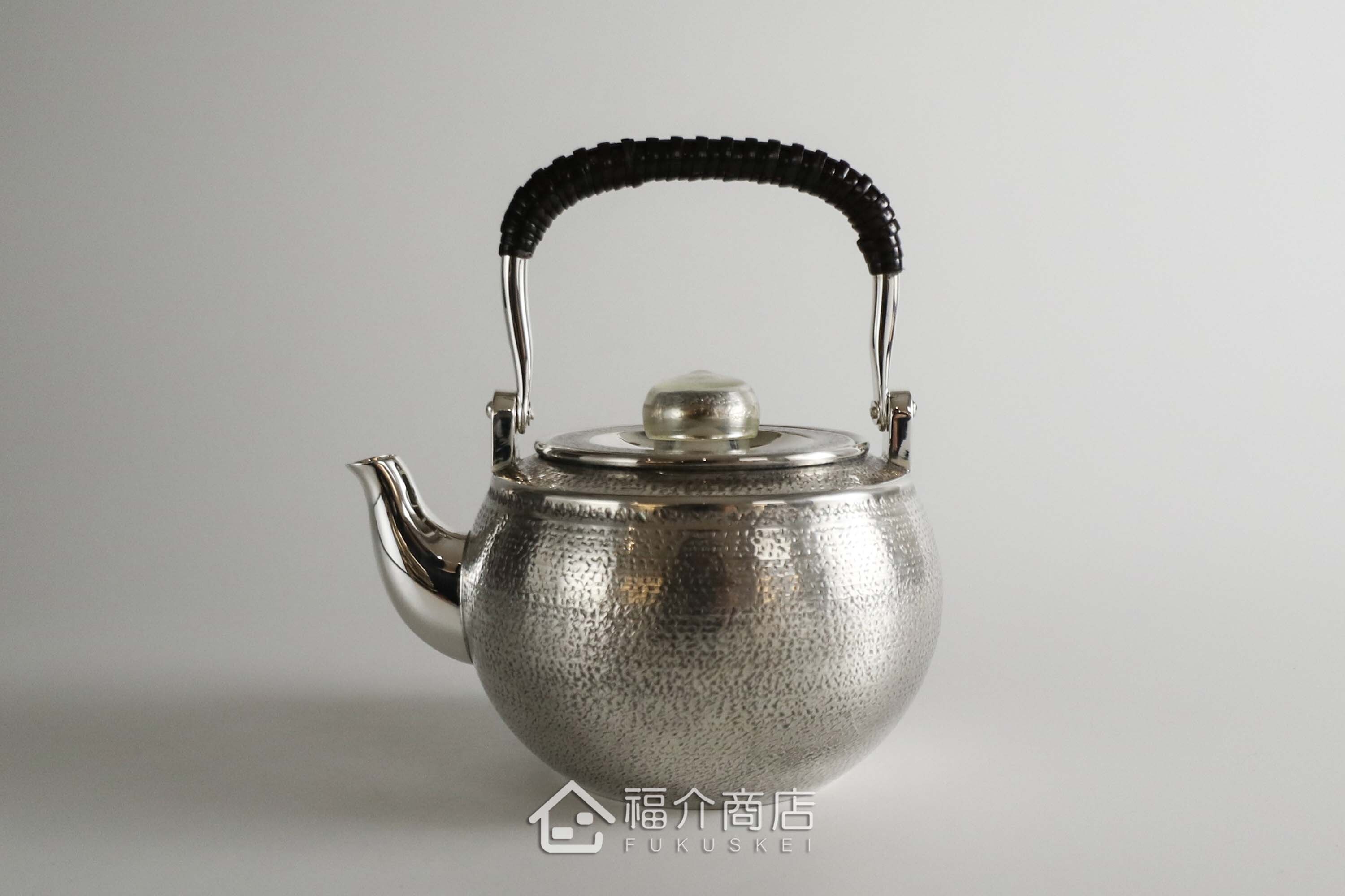福介商店｜【大淵銀器】丸型純銀急須0.3L