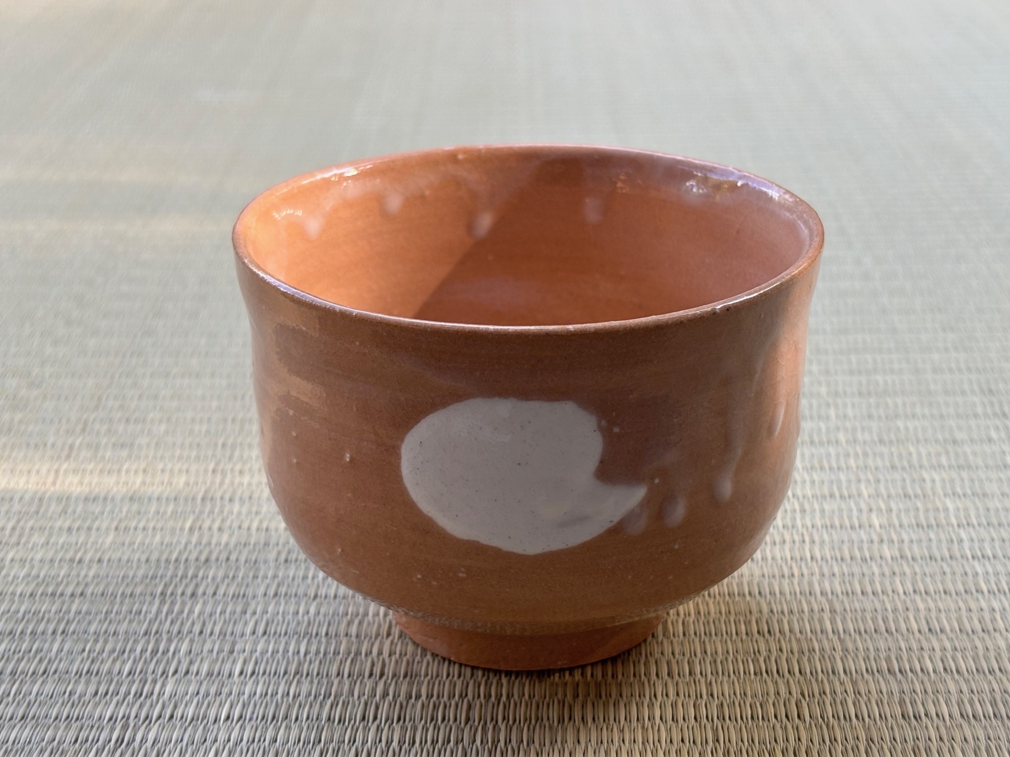 住吉窯 斜松葉茶碗