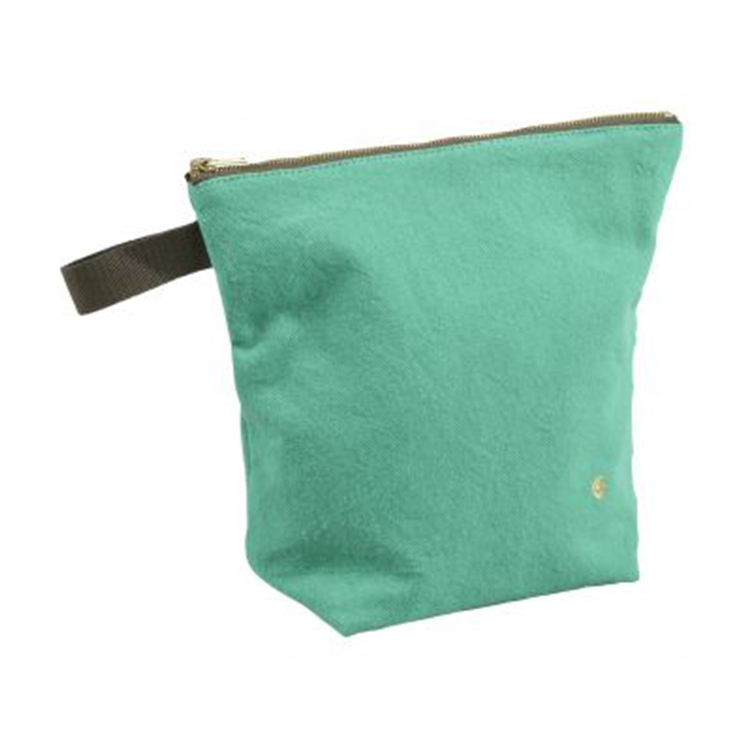 (預購3/31)法國La cerise sur le gâteau 有機棉防水手提收納袋-鼠尾草綠(大)