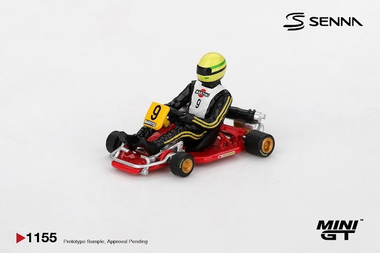 PO-$80 * MINI GT * 1:64 1155 Senna Kart Formula K #9 Ayrton Senna da Silva 1981&nbsp;Karting World Championship