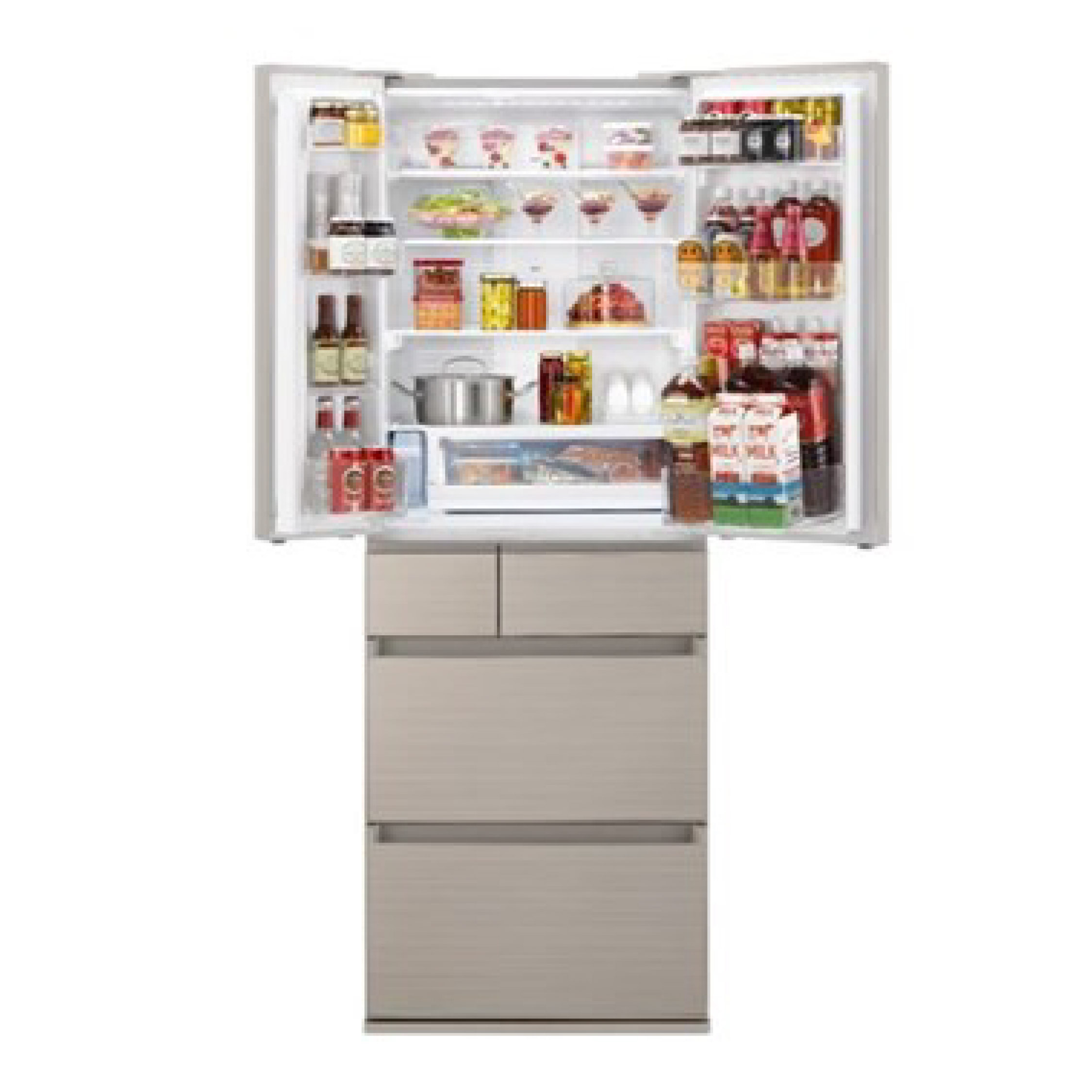 Panasonic 樂聲牌NR-F507HX-NA ECONAVI 智慧節能六門雪櫃(香檳金)