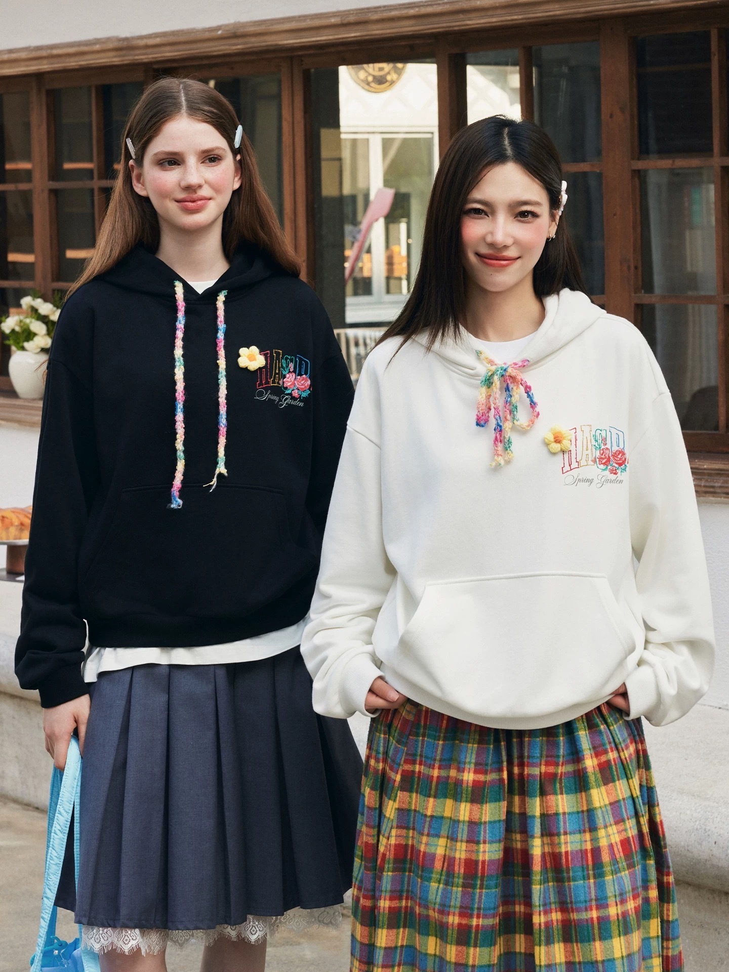 harsh and cruel 立體小花 連帽衛衣