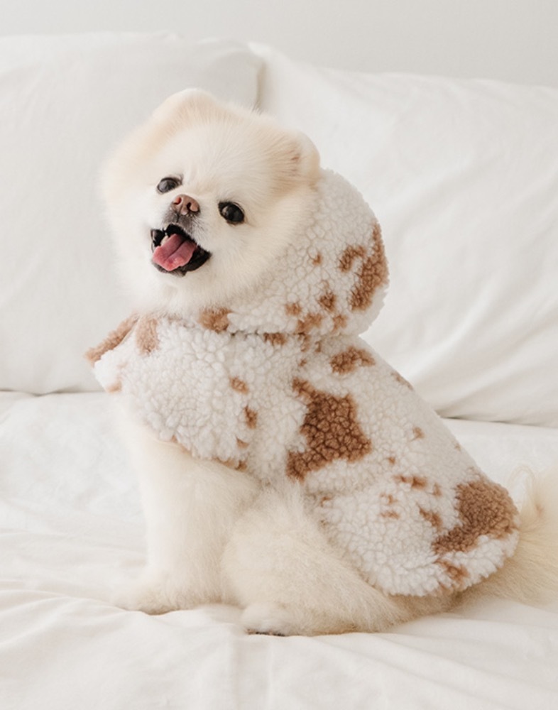 Noutti 大麥町小狗披風_咖啡