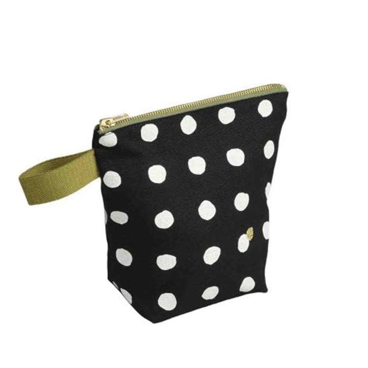 法國La cerise sur le gâteau 有機棉防水手提收納袋-白點點(小)