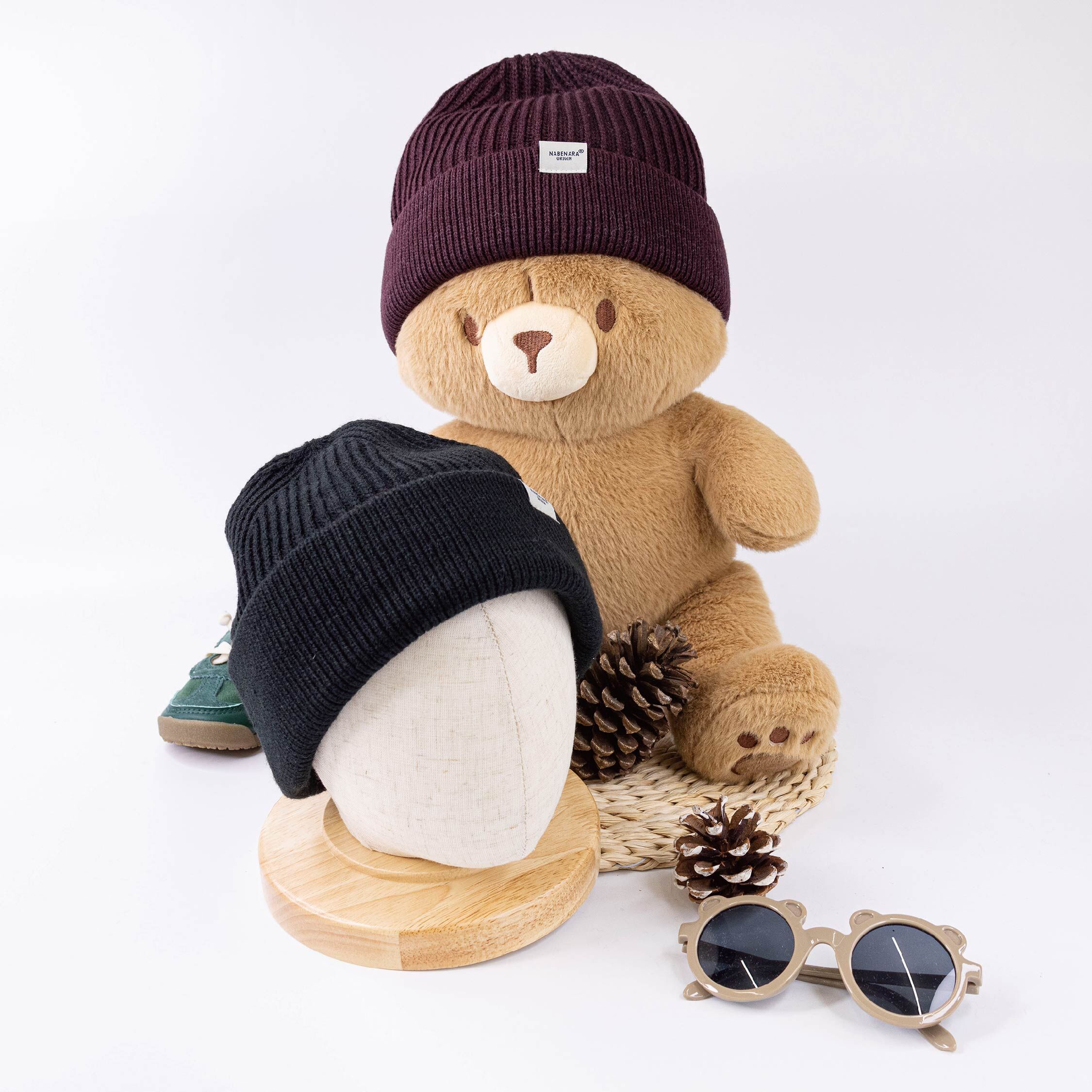 【JA1558】日式簡約針織毛帽＊二色