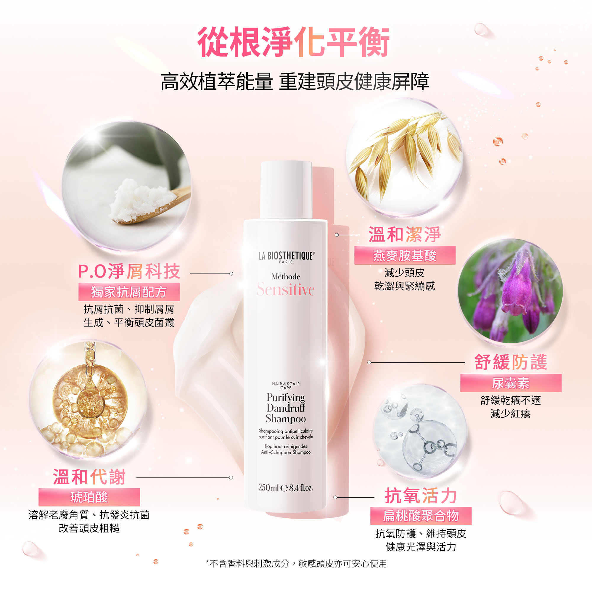 植萃淨屑肌浴,髮妝之鑰,法國LB