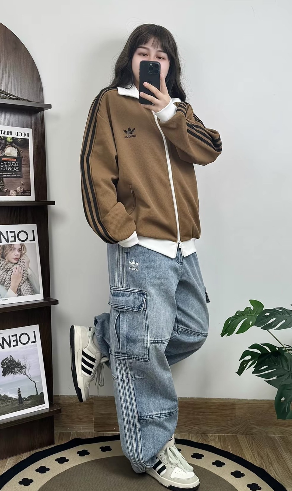 Adidas 工裝風 美式風格 直筒 牛仔褲 KS5980藍/KS5978黑