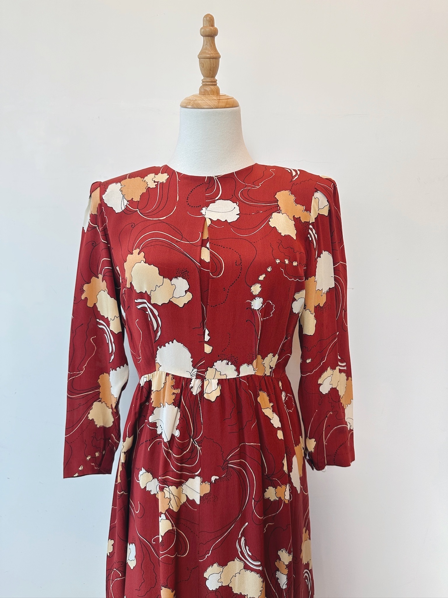 花語流韻古著連身裙