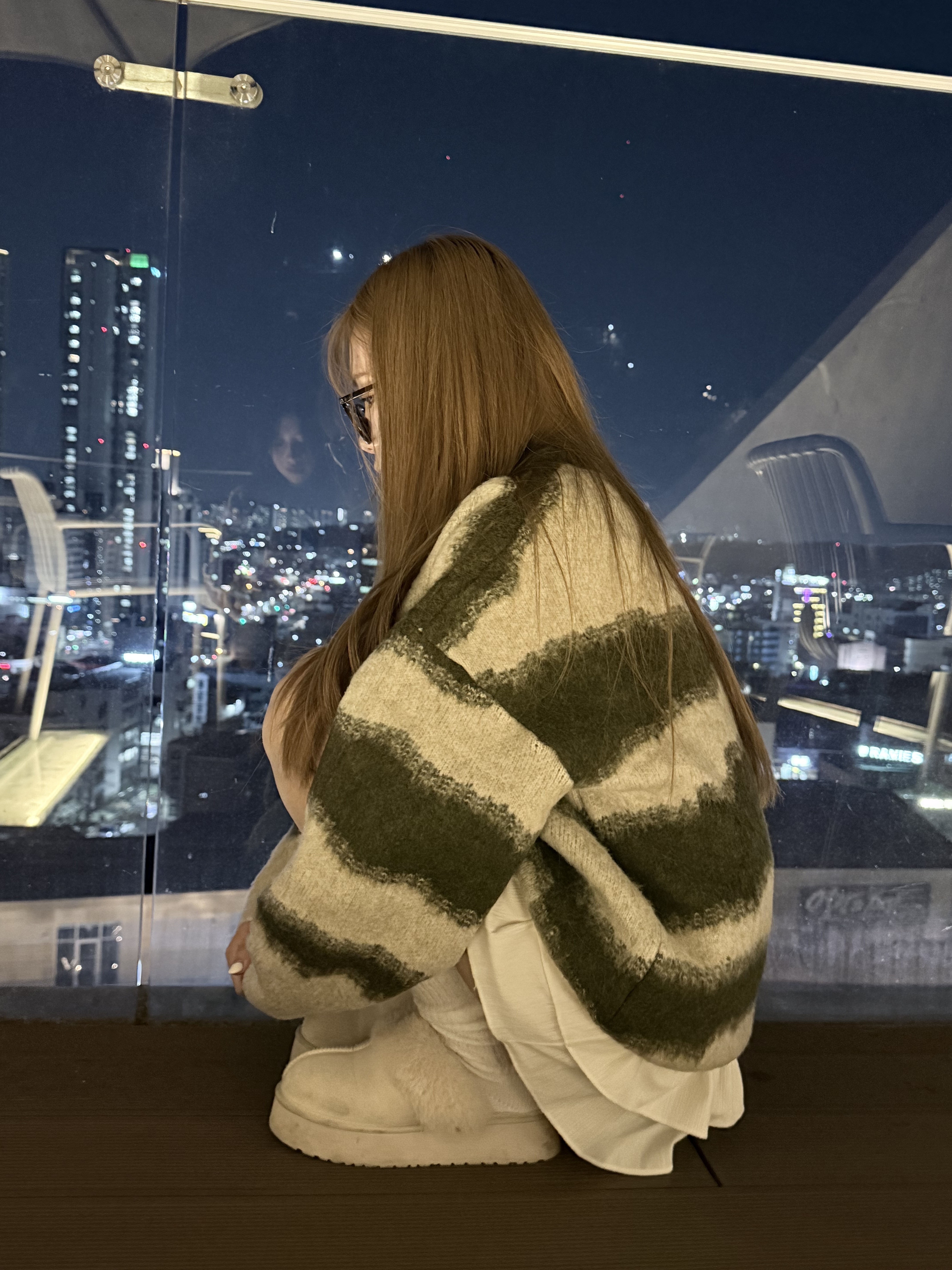 ❥現貨 厚實不規則條文針織上衣