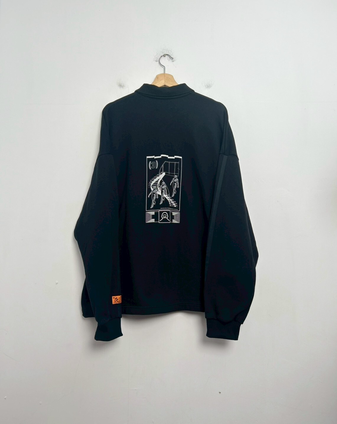 WALL OF SOUND - BWF-59 “W-SPIRAL” Polo Sweatshirt SIZE XL