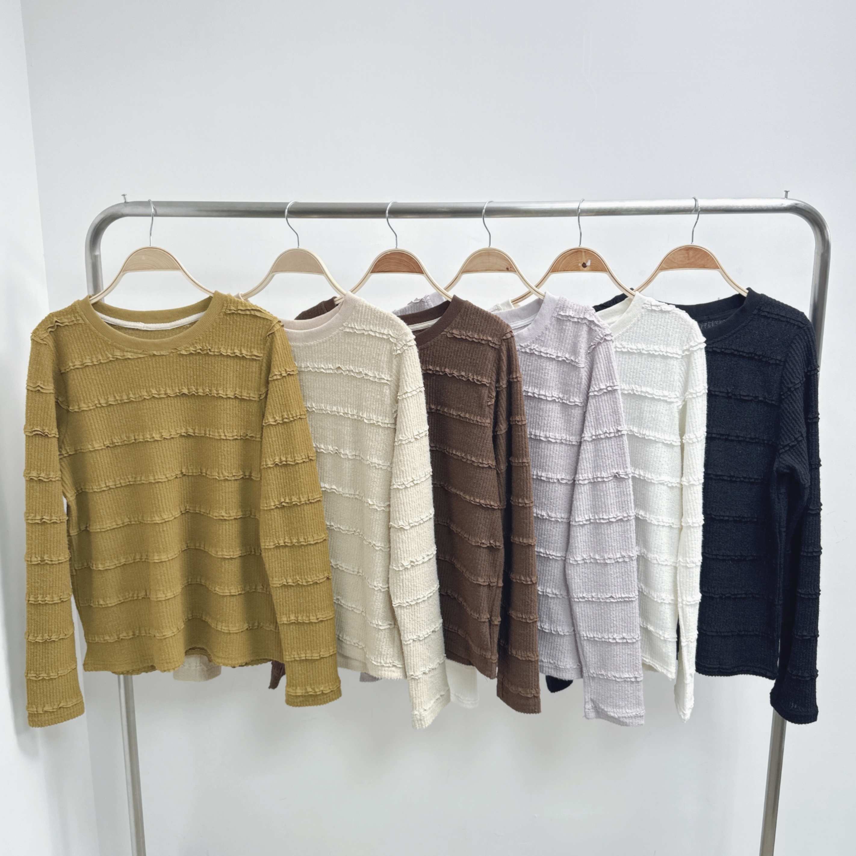 小花邊間紋彈性TOP (K48-K53)