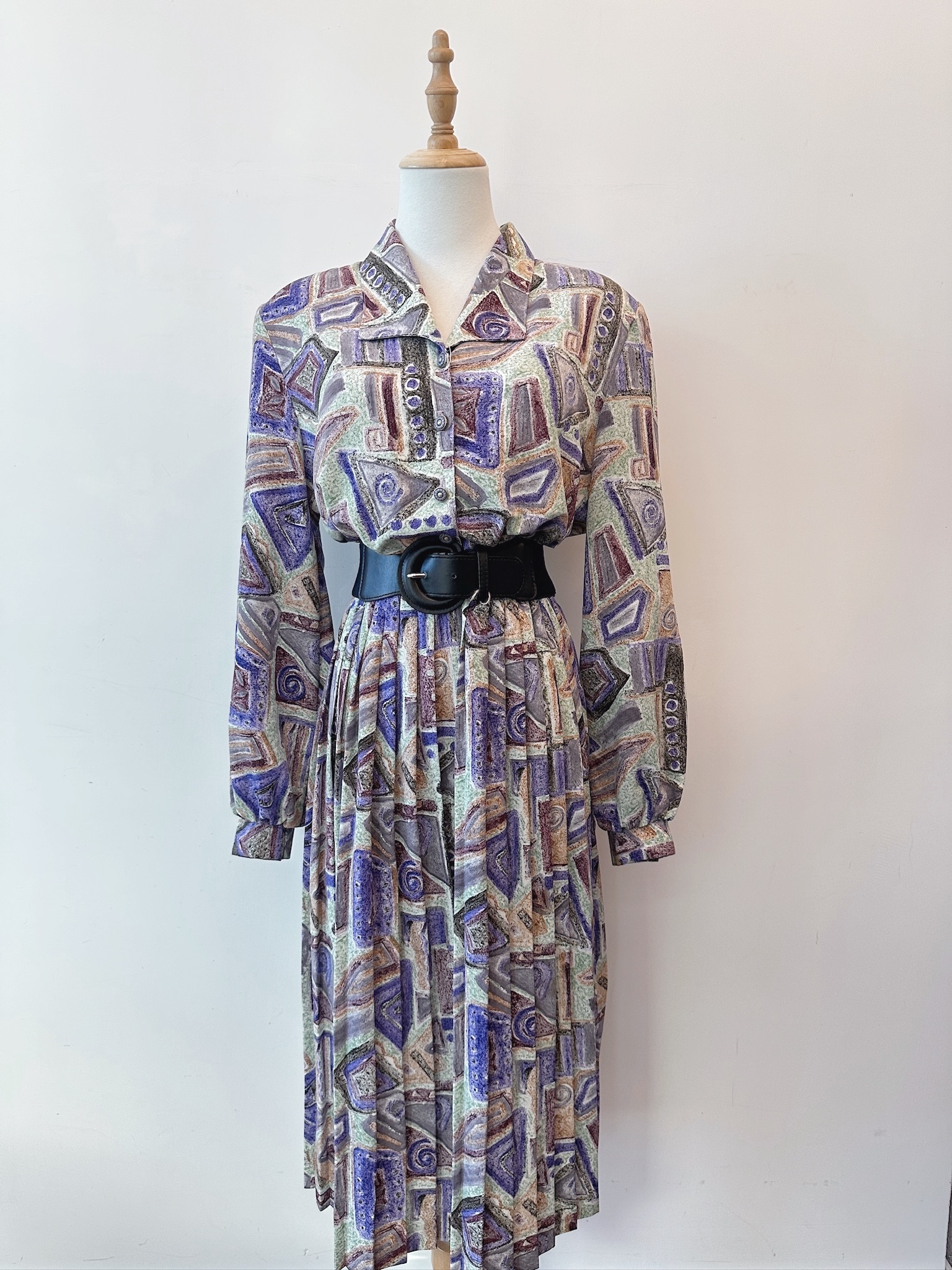 加拿大製夢幻拼圖古著連身裙