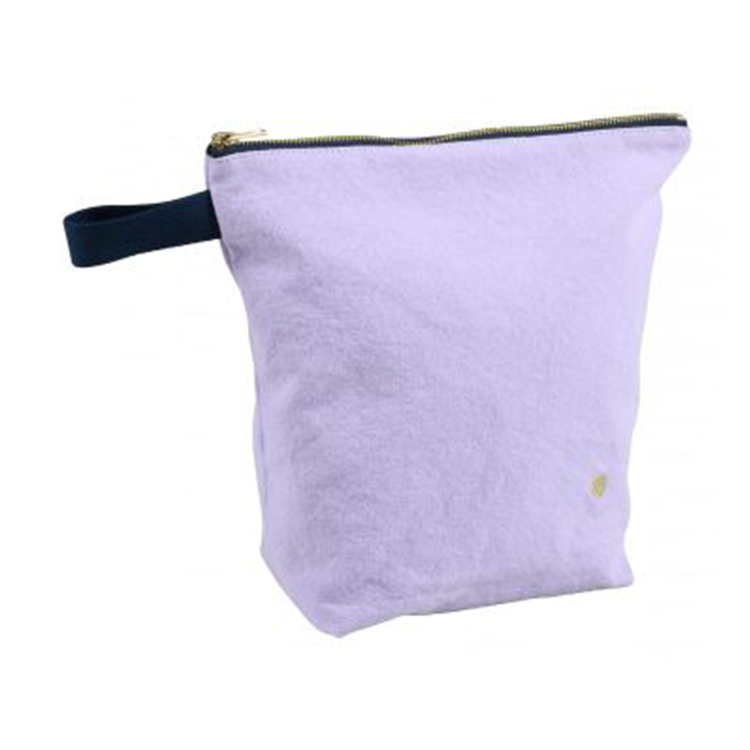 (預購3/31)法國La cerise sur le gâteau 有機棉防水手提收納袋-粉霧丁香紫(大)