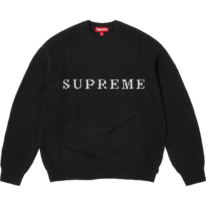 -(B3d01)-SUPREME CONTRAST LOGO SWEATER 文字 針織 毛衣 黑/綠/紅