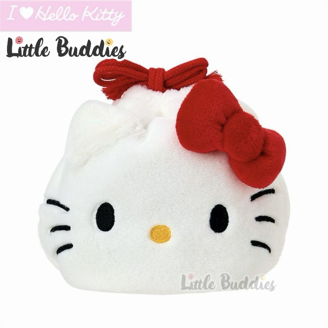 日本 Sanrio I Love Hello Kitty 彩色系列 - 頭形束繩袋