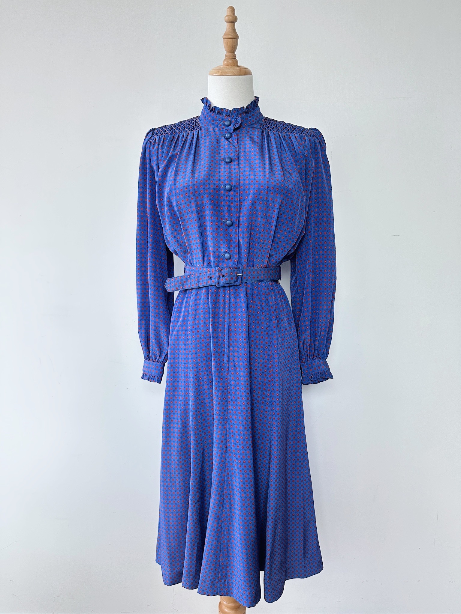 紫藍色霓裳夢古著連身裙