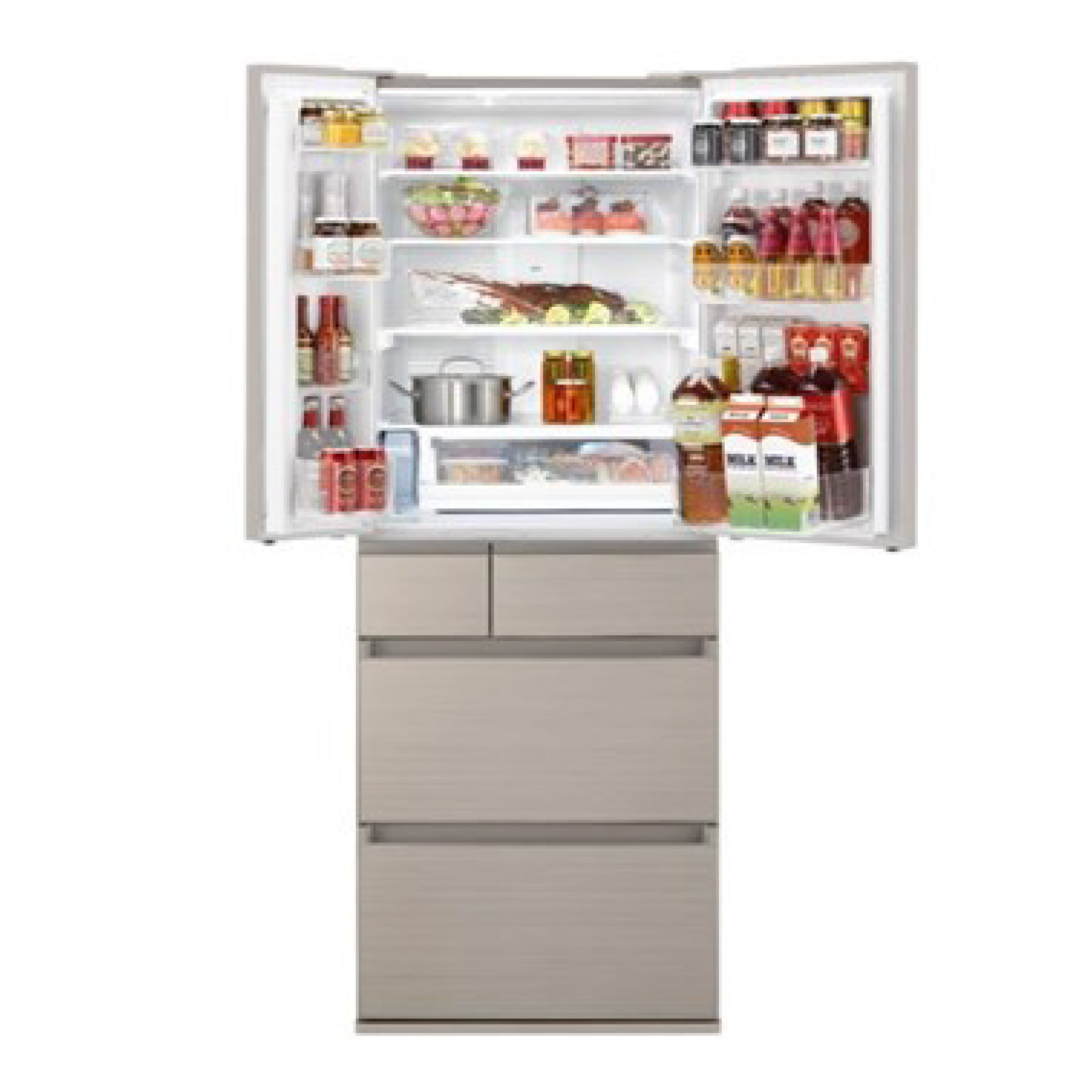 Panasonic 樂聲牌 NR-F607HX-NA ECONAVI 智慧節能六門雪櫃 (香檳金)