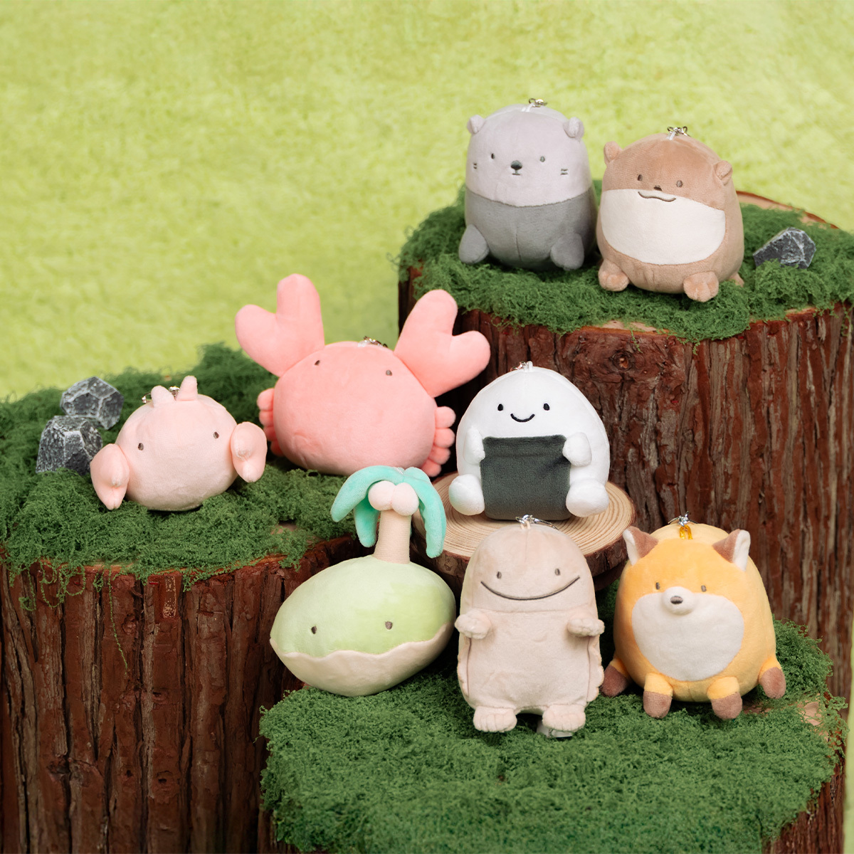 Nandemoikimono 4吋公仔鑰匙扣 (海苔飯糰)