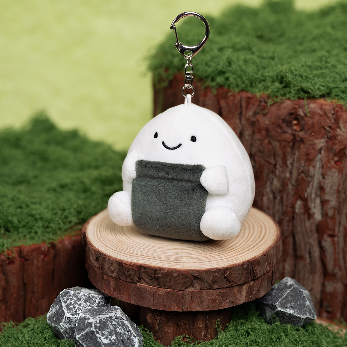 Nandemoikimono 4吋公仔鑰匙扣 (海苔飯糰)