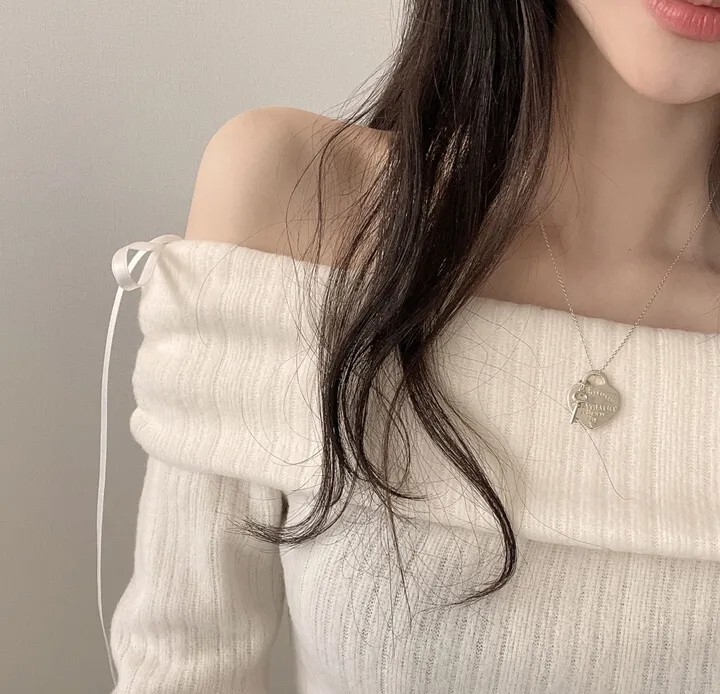 ❥現貨 溫柔到爆平口蝴蝶結上衣