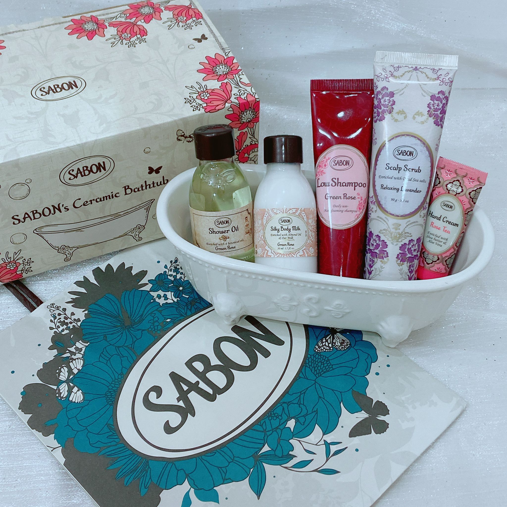 Sabon Green Rose 身體護理浴缸套裝