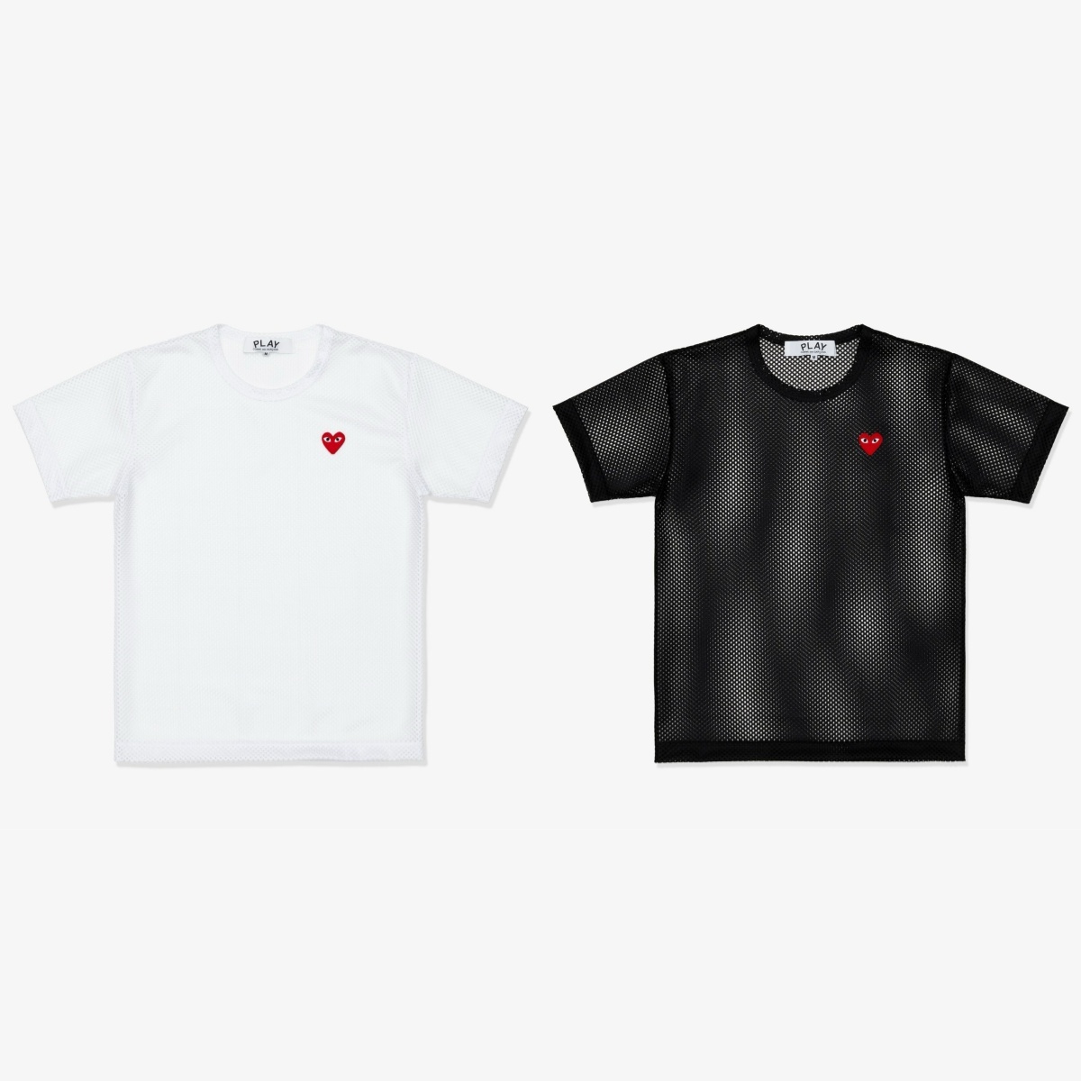 預購┃日本製 川久保玲 CDG PLAY 紅色 小愛心 網眼 洞洞 短T