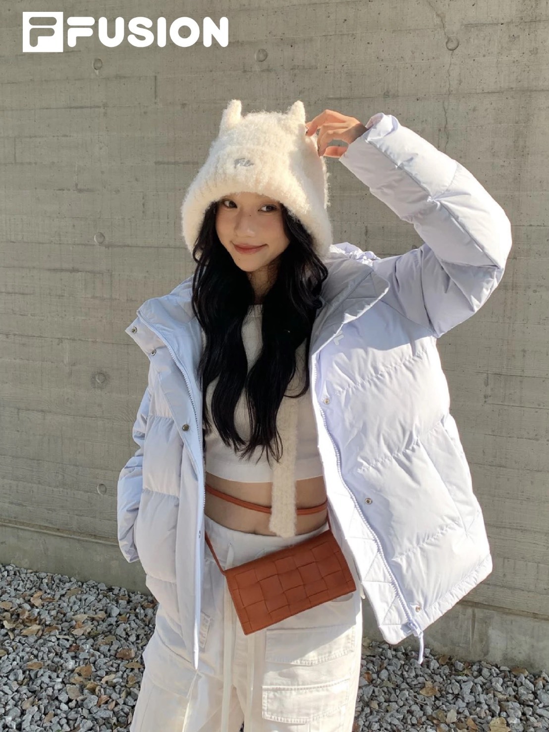 FILA FUSION 綁帶 羊角帽