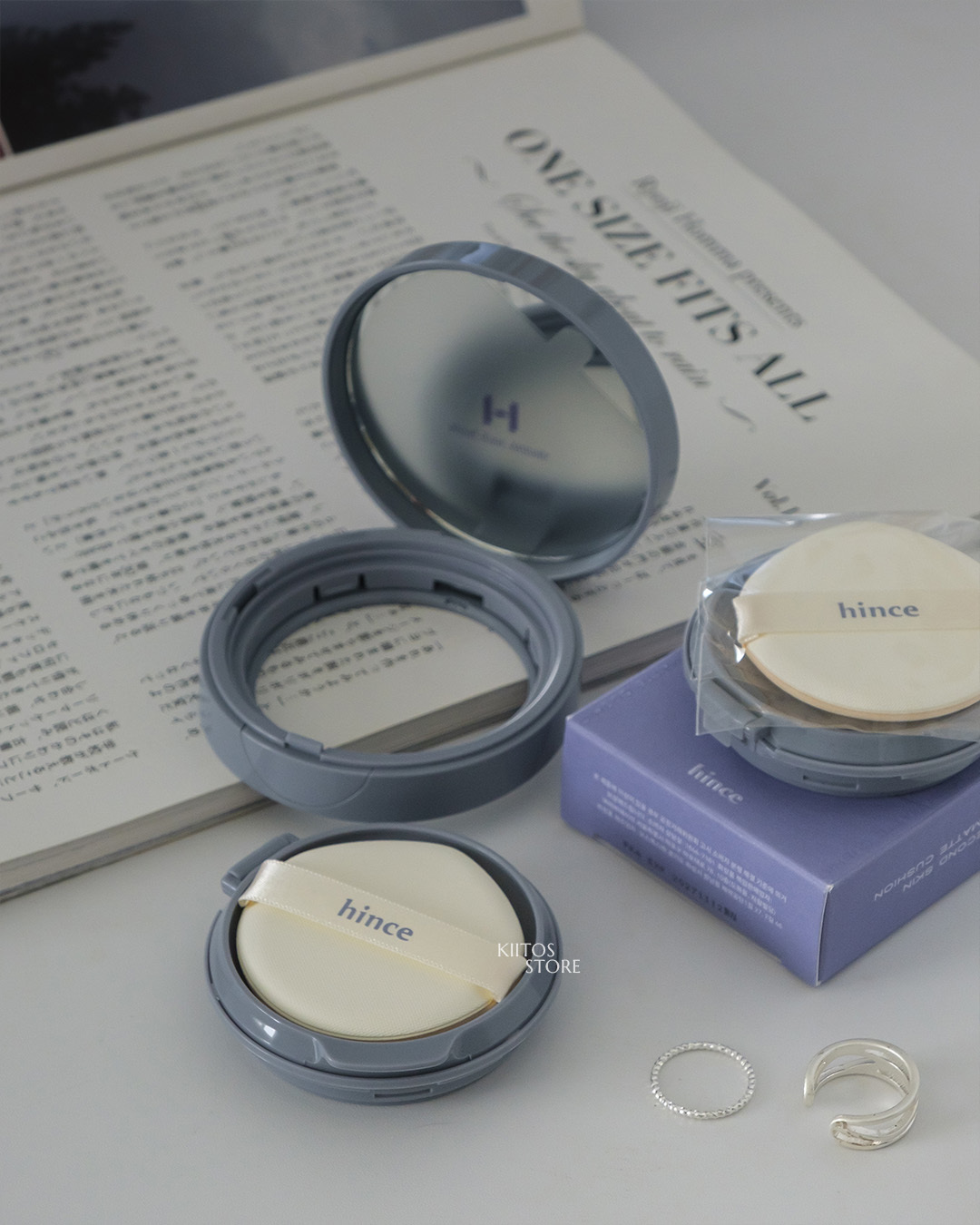 【預購】HINCE 沁膚煥顏柔霧氣墊限定組合 送編織包 一個氣墊+一個補充包+一個小包