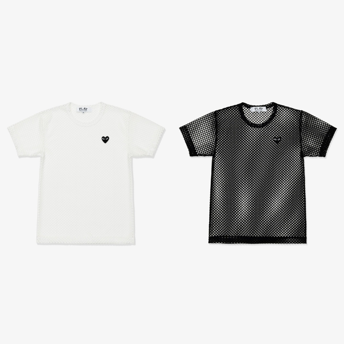 預購┃日本製 川久保玲 CDG PLAY 黑色 小愛心 網眼 大洞洞 短T